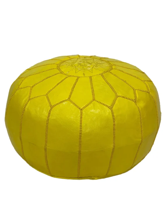Moroccan ottoman pouf - Banana Glow