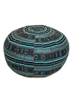 Moroccan Blue Lagoon Pouf