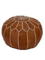 Moroccan ottoman pouf - Brown Berber