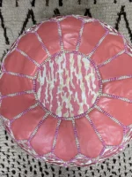 Moroccan ottoman pouf - Bubblegum Delight