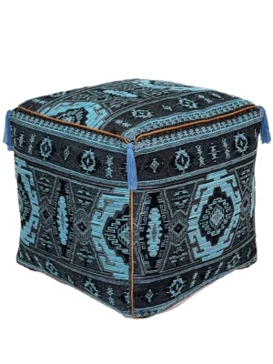 Moroccan Chefchaouen Cozy Pouf