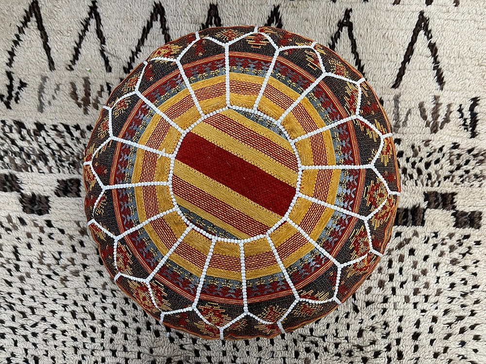 Moroccan ottoman pouf - Cinnamon Casbah