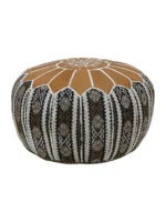Moroccan ottoman pouf - Cookies and Cream
