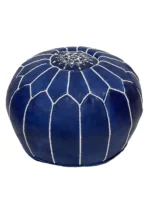 Moroccan ottoman pouf - Deep Blue