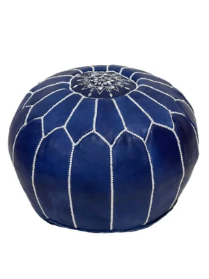 Moroccan Deep Blue Pouf