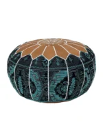 Moroccan ottoman pouf - Emotional Indigo Night