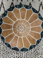 Moroccan ottoman pouf - Emotional Indigo Night