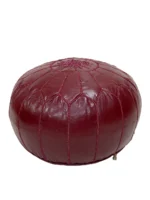 Moroccan ottoman pouf - Garnet Glory