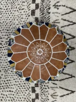Moroccan ottoman pouf - Golden Hour