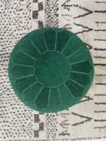 Moroccan ottoman pouf - Green Joy
