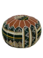 Moroccan ottoman pouf - Green Oasis
