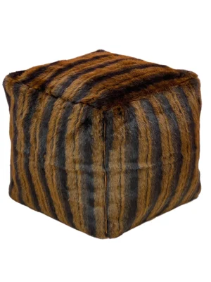 Moroccan Henna Hides Pouf