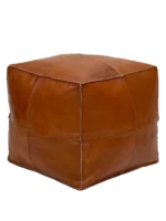 Moroccan ottoman pouf - Koutoubia Leather Ottoman
