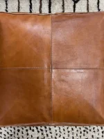 Moroccan ottoman pouf - Koutoubia Leather Ottoman