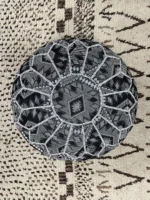 Moroccan ottoman pouf - Licorice Lullaby