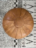 Moroccan ottoman pouf - Maple Mist