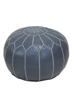Moroccan Milky Gray Pouf