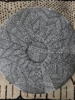 Moroccan ottoman pouf - Night and Day