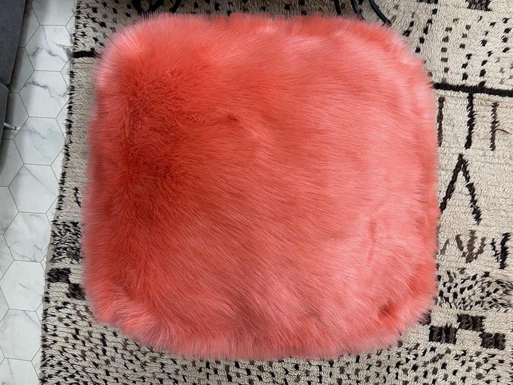 Moroccan ottoman pouf - Pale Pink