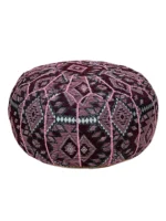 Moroccan ottoman pouf - Pomegranate Pizzazz
