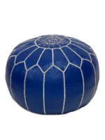 Moroccan ottoman pouf - Powder Blue Paradise