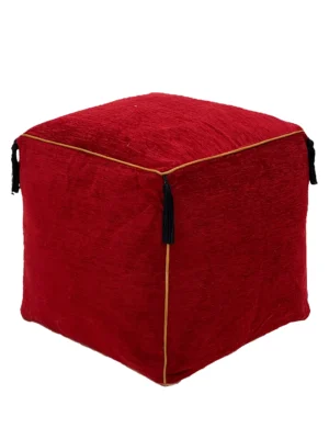 Moroccan Red Classic Pouf