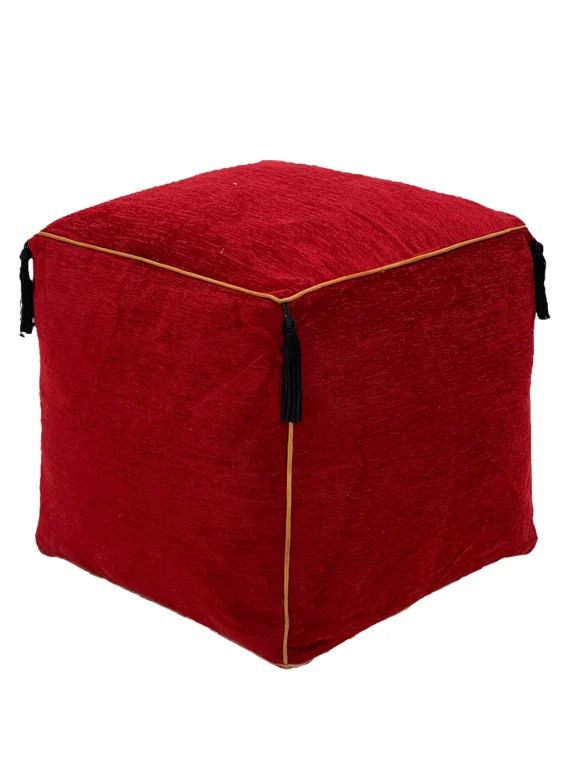 Moroccan ottoman pouf - Red Classic