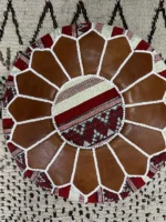 Moroccan ottoman pouf - Red Velvet Rapture