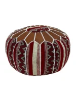Moroccan ottoman pouf - Red Velvet Rapture