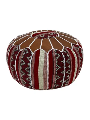 Moroccan Red Velvet Rapture Pouf