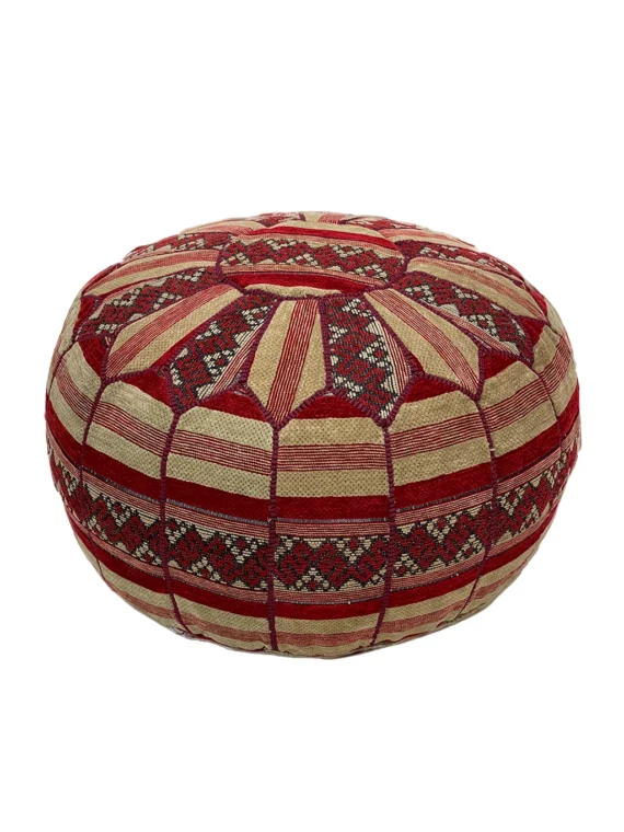 Moroccan ottoman pouf - Round  Bazaar