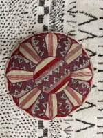 Moroccan ottoman pouf - Round  Bazaar