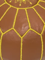 Moroccan ottoman pouf - Saffron Surprise