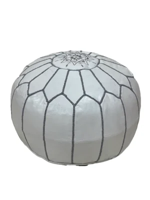 Snowy Summit moroccan pouf