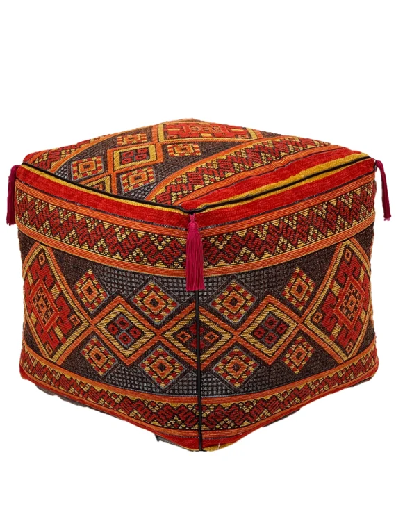 Moroccan ottoman pouf - Spice Square Seat