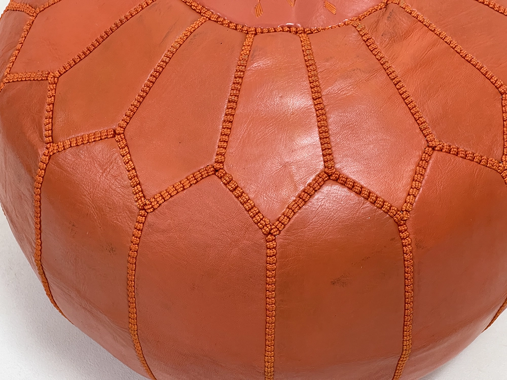 Moroccan ottoman pouf - Sunset Splendor