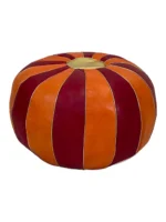 Moroccan ottoman pouf - Tangerine Touch