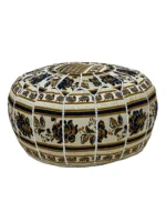 Moroccan ottoman pouf - Winter Wonderland