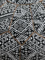 Moroccan ottoman pouf - Zebra Zen