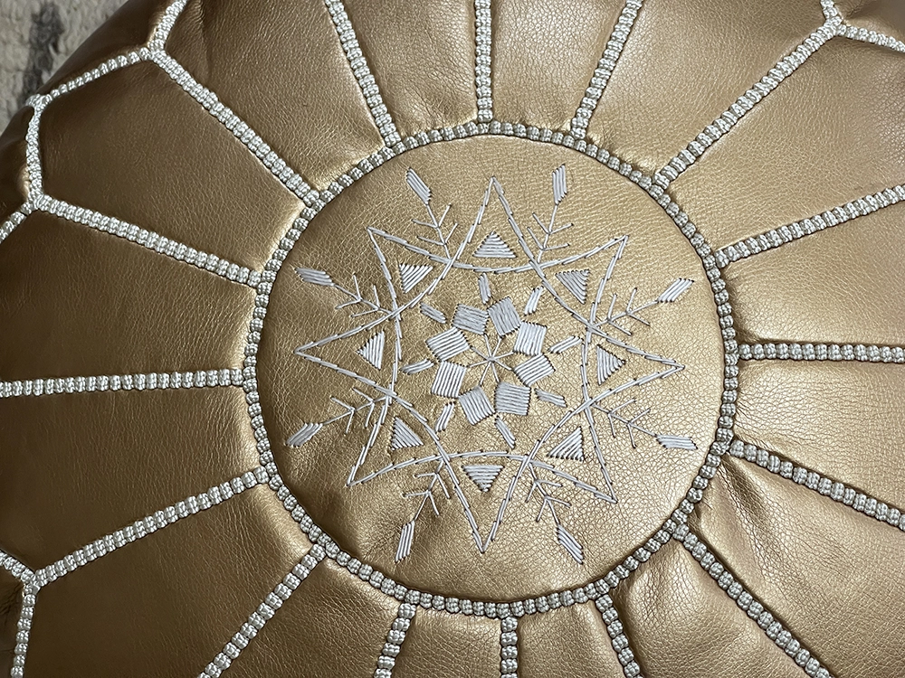 Moroccan ottoman pouf - Cocoa Charm