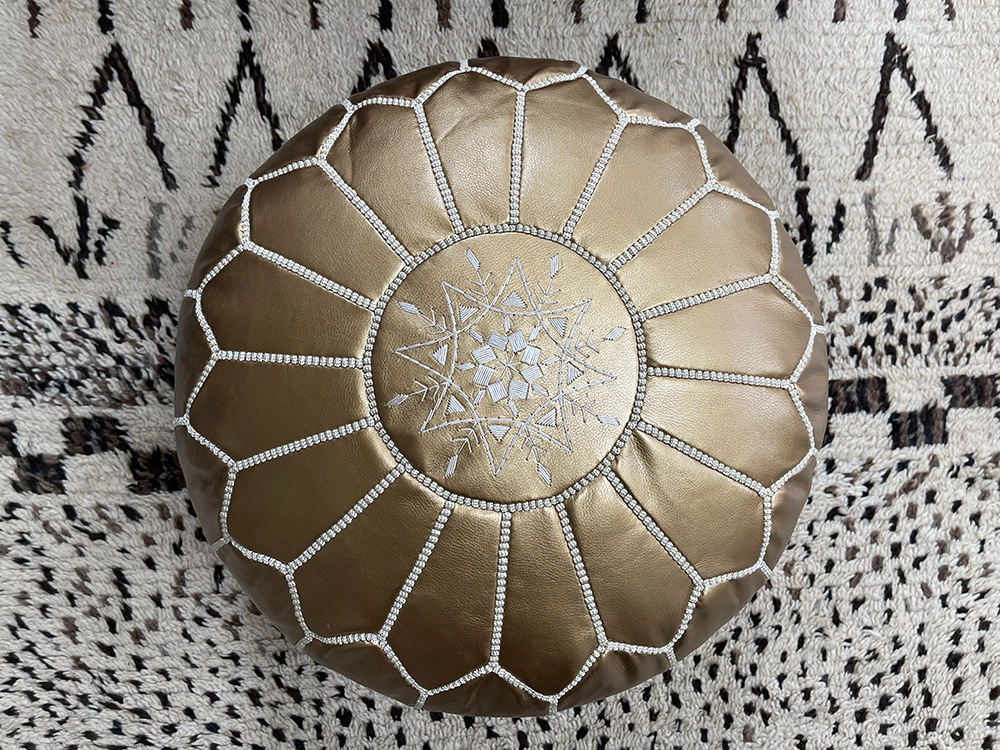 Moroccan ottoman pouf - Cocoa Charm