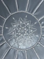 Moroccan ottoman pouf - Milky Gray