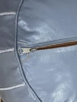 Moroccan ottoman pouf - Milky Gray