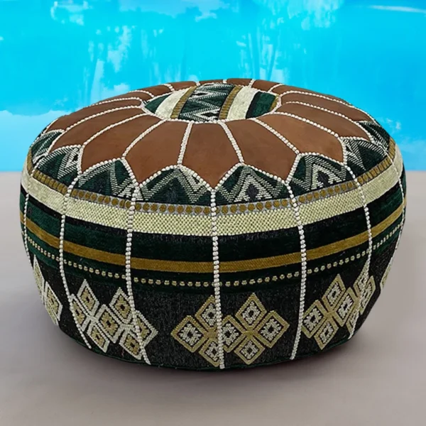 Moroccan Almond Cream Pouf