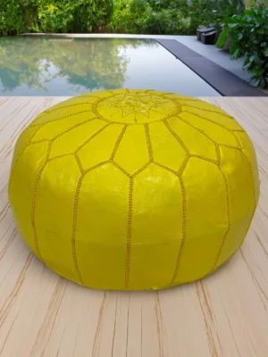 Moroccan ottoman pouf - Banana Glow