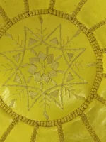 Moroccan ottoman pouf - Banana Glow