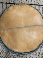 Moroccan ottoman pouf - Blue Lagoon