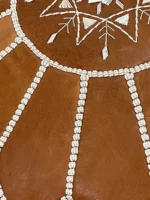 Moroccan ottoman pouf - Brown Berber