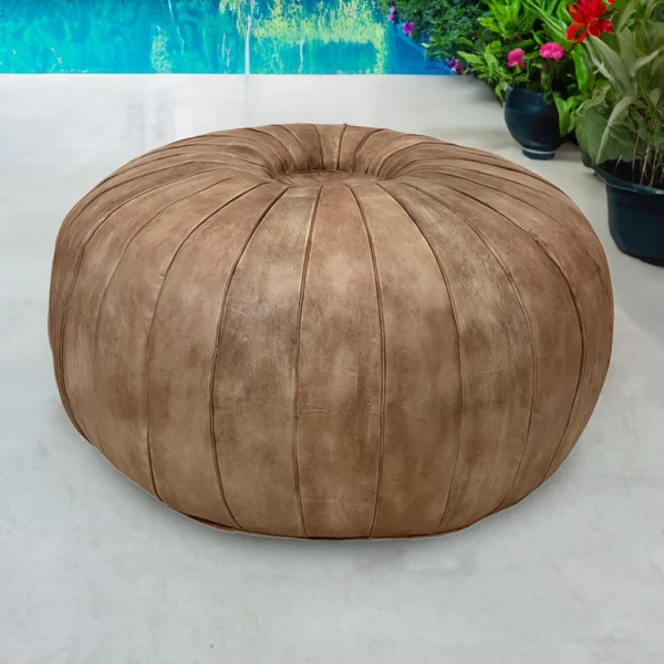 Moroccan Caramel Vanilla pouf