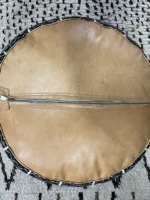 Moroccan ottoman pouf - Charcoal Premium